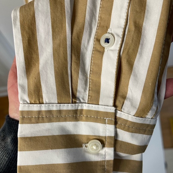 JCrew Classic-fit washed cotton poplin shirt in stripe size 6 - Picture 5 of 10